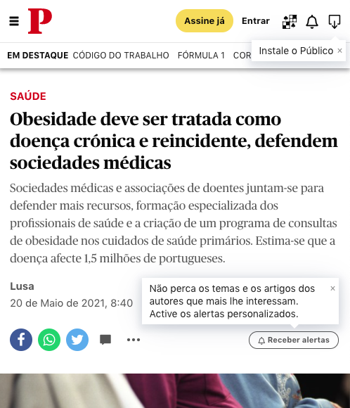 Obesidade deve ser tratada como doença crónica e reincidente, defendem sociedades médicas – Público Online